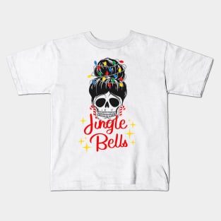 Red and Black Illustration Skull Kids T-Shirt